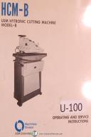 USM-USM Operation Instructions Parts Hytronic Model B Cutting Machine Manual-HCM-B-01